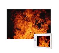 Fire Burn Design Pattern,300 Pieces Wooden Jigsaw Family Game Jigsaw Puzzles for Adults Teens Home Decor