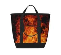 Fire Burn Design Pattern,Lunch Bags Large Capacity Insulated Tote Bag For Women Men Work Picnic Travel