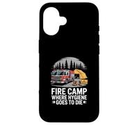 Fire Camp Where Hygiene Dies Wildland Firefighter Case for iPhone 16