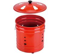 Fire Canister With Lid - 26cm Ergonomic Fire Barrel Handle | Proof Burner Bucket | Stainless Steel Combustion for Garden, Patio, Beach, Porch, Balcony, Deck