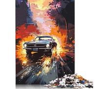 Fire Car on Street Jigsaw Puzzles Puzzles for Adults Kids. 1000 Piece Great Gifts Challenge Toy Educational Game Home Decoration for Adults& Kids Age 14 Years Up 1000pcs (40x28cm)