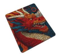 Fire Chinese Dragon Cute Funny Gaming Mouse Pad, Desk Mouse Mat for Office, Gaming & Study