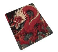 Fire Chinese Dragon Cute Funny Gaming Mouse Pad, Desk Mouse Mat for Office, Gaming & Study