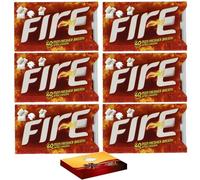 Fire Cinnamon Chewing Gum 39g with Gift Box (V) - Bold & Spicy Flavour Sugar-Free Gum Pack - Dty (6 x Pack)