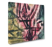 Fire Clown by Paul klee Canvas Print | Gallery Wrapped 30mm Frame Wall Art | 14x14 inches | Ready to Hang | Classic Picture | Living Room Bedroom Lounge Office