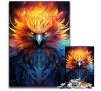 Fire Colored Phoenix 1000 Pieces Puzzles for Adults Challenging Puzzles Ideal for Lover, Perfect Christmas, New Year, Valentine's Gift 1000 PCS(38x26cm)