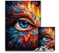 Fire Colored Phoenix Eyes Adult Jigsaw Puzzles 1000 Pieces Difficult Puzzles for Adults Colorful Home Decor & Interactive Family Game, 1000 PCS(75x50cm)