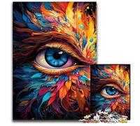 Fire Colored Phoenix Eyes Jigsaw Puzzle 1000 Pieces Jigsaw Puzzles for Adults Perfect for Family Fun on Christmas, Thanksgiving, Birthdays & Easter 1000 PCS(38x26cm)