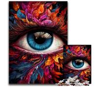 Fire Colored Phoenix Eyes Jigsaw Puzzle 1000 Pieces Paper Jigsaw for Teenagers, Family Game Night, BrainChallenging Gift Idea 1000 PCS(38x26cm)