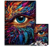 Fire Colored Phoenix Eyes Jigsaw Puzzles for Adults 1000 Piece Difficult Puzzles for Adults Challenging DIY Brain Teaser, Perfect Family Game Or Decorative Gift 1000 PCS(38x26cm)
