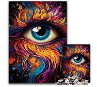 Fire Colored Phoenix Eyes Jigsaws 1000 Pieces for Adults Puzzles for Adults Challenging Brain Teaser for Teenagers, Family Game Night Fun 1000 PCS(38x26cm)