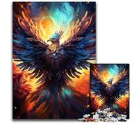 Fire Colored Phoenix JigsawPuzzle 1000 Pieces for Adults Paper Jigsaw Puzzles Colorful Home Decor & Interactive Family Game, 1000 PCS(38x26cm)
