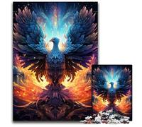 Fire Colored Phoenix Jigsaws 1000 Pieces for Adults Puzzles for Adults Challenging Brain Teaser for Teenagers, Family Game Night Fun 1000 PCS(38x26cm)