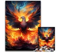 Fire Colored Phoenix Jigsaws 1000 Pieces for Adults Puzzles for Adults Family Fun Activity Brain Challenge for Teenager 1000 PCS(38x26cm)