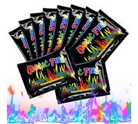 Fire Colour Changing Powder, Mystical Fire, Magic Fire Sachets, Suitable for Beach Bonfires, Gardens, Birthday Parties, Camping, and Outdoor Activities, 10PCS×10G