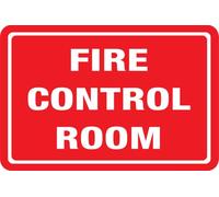 Fire Control Room Sign Small Rectangular Sign for House/Business, Window/Front Door Acrylic Sign (6 X 8 in)