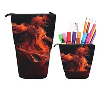 Fire Dancer Telescopic Pencil Bag Standing Pencil Case Multifunctional Pen Holder for Students School Travel