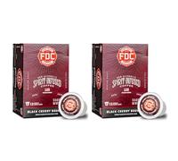 Fire Department Coffee - Black Cherry Bourbon Coffee K Cups - Gives Back to Firefighters - Bourbon Infused Coffee Pods - Roasted in the USA - Veteran Owned - 24 Single Pods