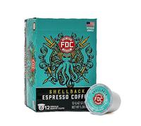 Fire Department Coffee - Veteran Owned - Strong and Smooth Espresso Coffee Pods with Shellback - Roasted in USA - Made with Premium Coffee Beans - 12 Individual Capsules