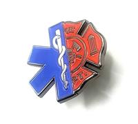 Fire Department Emergency Services Medical Nursing Hospital Care Doctor Star Of Life Rod of Asclepius Blue Life Metal Enamel Pin Badge