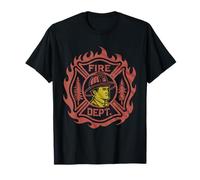 Fire Department Tshirt Logo Uniform Fireman Firefighter T-Shirt