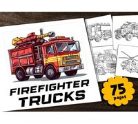 Fire department vehicles coloring book: Great coloring book with 75 fire engines to color in!