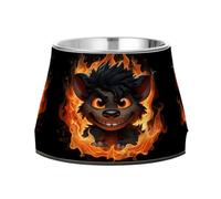 Fire Devil Animal Tasmanian Non Slip Anti Skid Dog Bowls Stainless Steel Food Water Bowl Stackable Pet Puppy Dishes