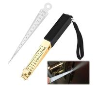 Fire Door Gap Gauge, 2 Pcs Feeler Gauges, Door Gap Measuring Tool for Engineering Inspection and House Flatness Measurement, Wedge Vernier Feeler Gauges and Gap Gauge (1-15mm/0.04-0.59in)