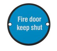 Fire Door Keep Shut Sign High Visibility Mandatory Fire Safety Notice for Internal Fire Doors in Commercial and Public Buildings (Matt Black)