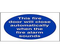 Fire Door & Mandatory- Door Will Close Auto. When Alarm Sounds - 150 X 150mm