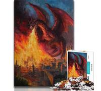 Fire Dragon 1000 Piece Jigsaw Puzzle for Adults And Teenagers,Educational Games Home Decoration Deal As Gifts for The Whole Family (38x26cm)