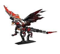 Fire Dragon Building Blocks Set, 1438PCS Magic Beastly Neltharion Model Toys, Cool Animals Model Dragon Building Bricks Kit, Collection or Home Office Decor and Ideas Gifts for Fan Kids Adults(68257)