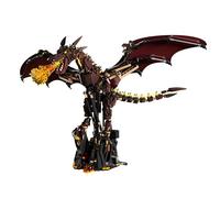 Fire Dragon Building Blocks Set, 1439Pcs Magical Creature Model Toy, Cool Animal Model Dragon Bricks Kit, Collectible Creative Decor Gifts Ideal for Film Enthusiasts Teens Adults