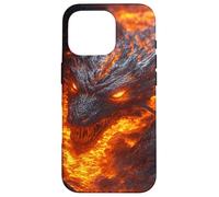 Fire Dragon Emerging from Fiery Lava Depths Case for iPhone 16 Pro