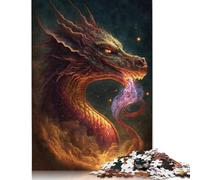 Fire Dragon in Heaven Jigsaw Puzzles 500 Pieces Adults Jigsaw Games Educational Toys Puzzle For Christmas Birthday Gifts 500pcs (52x38cm)
