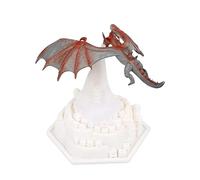 Fire Dragon Lamp Light, 1000mAh Printed Volcano USB Rechargeable Moon | Light Moon Lamp with Dragon Shape Design, Night Light Decorative Bedside Lamp, Fire Dragon LED Night Light for Decorating Roo