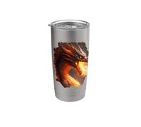Fire Dragon Mystical Creature fire Dragon Fantasy Stainless Steel Insulated Tumbler