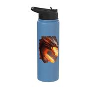 Fire Dragon Mystical Creature fire Dragon Fantasy Stainless Steel Insulated Water Bottle