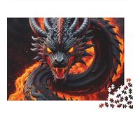 Fire Dragon Mythic 1000 Piece Puzzles Beautiful View Inferno Dragon Head Home Decoration Educational Game Gifts Puzzles for Adults Jigsaw Puzzles for Adults 52x38cm/1000pcs