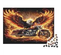 Fire Eagle Motorcycle 1000pc Jigsaw of Eco-friendly Board Colourful Jigsaws As A Fun And Challenging Family Game for Collectible Art 52x38cm/1000pcs