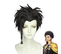 Fire Emblem Claude von Regan Costume Cosplay Wigs Brown Black Mixed braid Styled Heat Resistant Synthetic Hair Wig+ Wig Cap