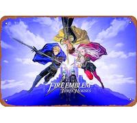 Fire Emblem: Three Houses Poster Retro Metal Tin Sign Vintage Sign For Home Coffee Bars Pubs Shop Wall Trippy Decor 8x12 Inch