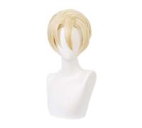 Fire Emblem Threehouses Cosplay Wig Dimitri Alexandre Bladud Short Golden Straight Hair Halloween Role Play Costume Wigs KUQX9105