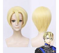Fire Emblem Threehouses Wig Cosplay Dimitri Alexandre Bladud Short Blonde Golden Costume Wigs Halloween + Wig Cap