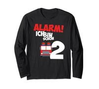 Fire Engine 2nd Birthday Boys 2 Years Long Sleeve T-Shirt