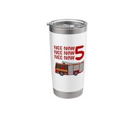Fire Engine 5th Birthday Stainless Steel Insulated Tumbler