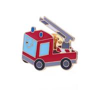 Fire Engine Enamel Pin Badge 3cm x 2.5cm Fire Truck Ladder Design Metal Lapel Pin Brooch Backpack Jacket Accessory Gift