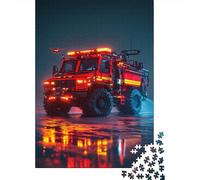 Fire Engine Jigsaw Puzzles Puzzles for Adults Kids. 1000 Pieces Science Fiction Impossible Challenge Toy Educational Game Home Decoration for Educational Games Gifts 1000pcs (75x50cm)