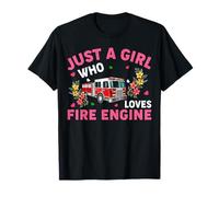 Fire Engine Lover Funny Just A Girl Who Loves Fire Engine T-Shirt