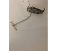 Fire Engine PP-T25 Size 3.6cm x 1.7cm Tack Tie Pin With Chain Made From Fine English Pewter